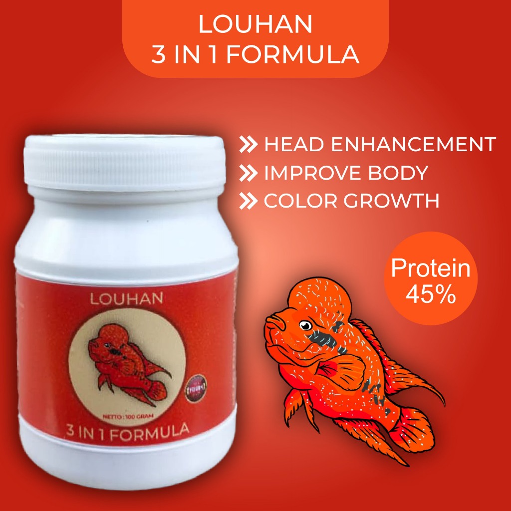 Pelet Ikan Louhan Jenong Warna Carophyll Spirulina Probiotic Pakan Ikan Louhan/Lohan | 100 Gram