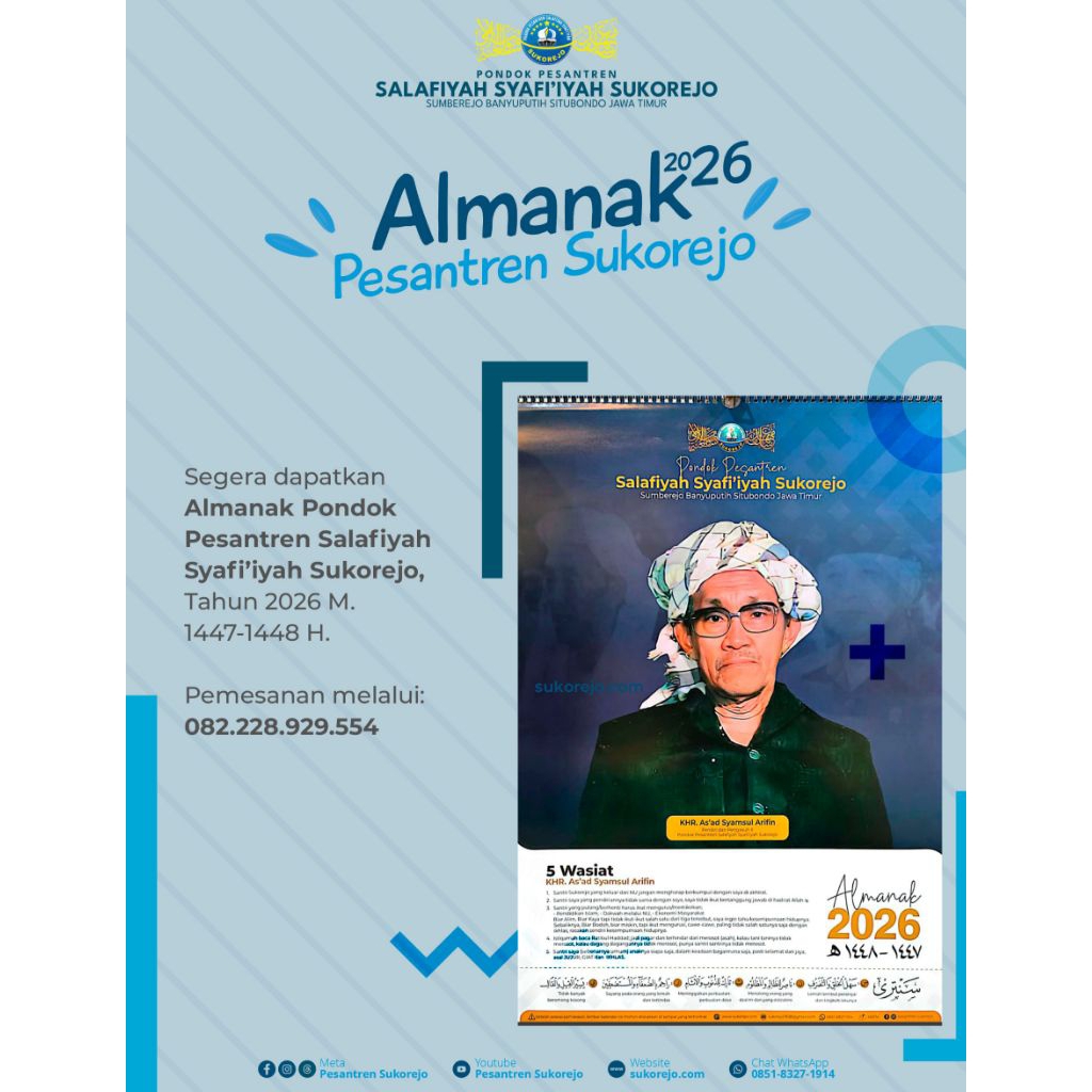 KALENDER 2026 PP. SALAFIYAH SYAFI'IYAH SUKOREJO