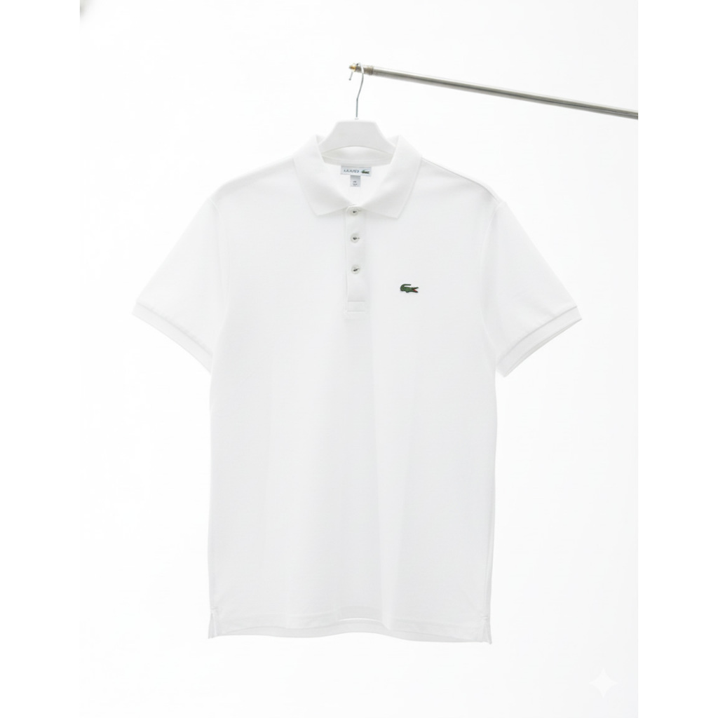 Kaos Kerah Lacoste Polo Shirt White Pria