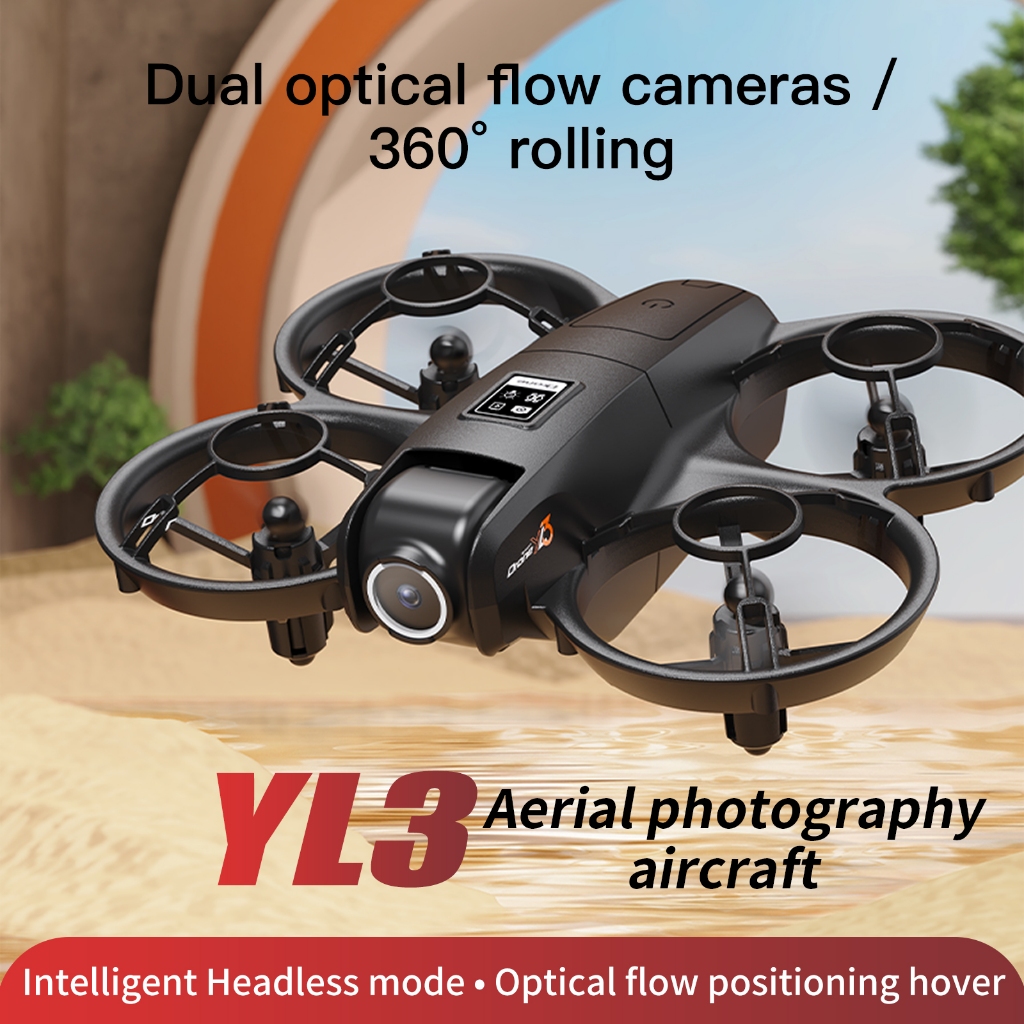 Motak Drone YL3 Profesional Kamera HD 4K Drone Brushless Motor Drone 5G WIFI FPV UAV dengan Layar