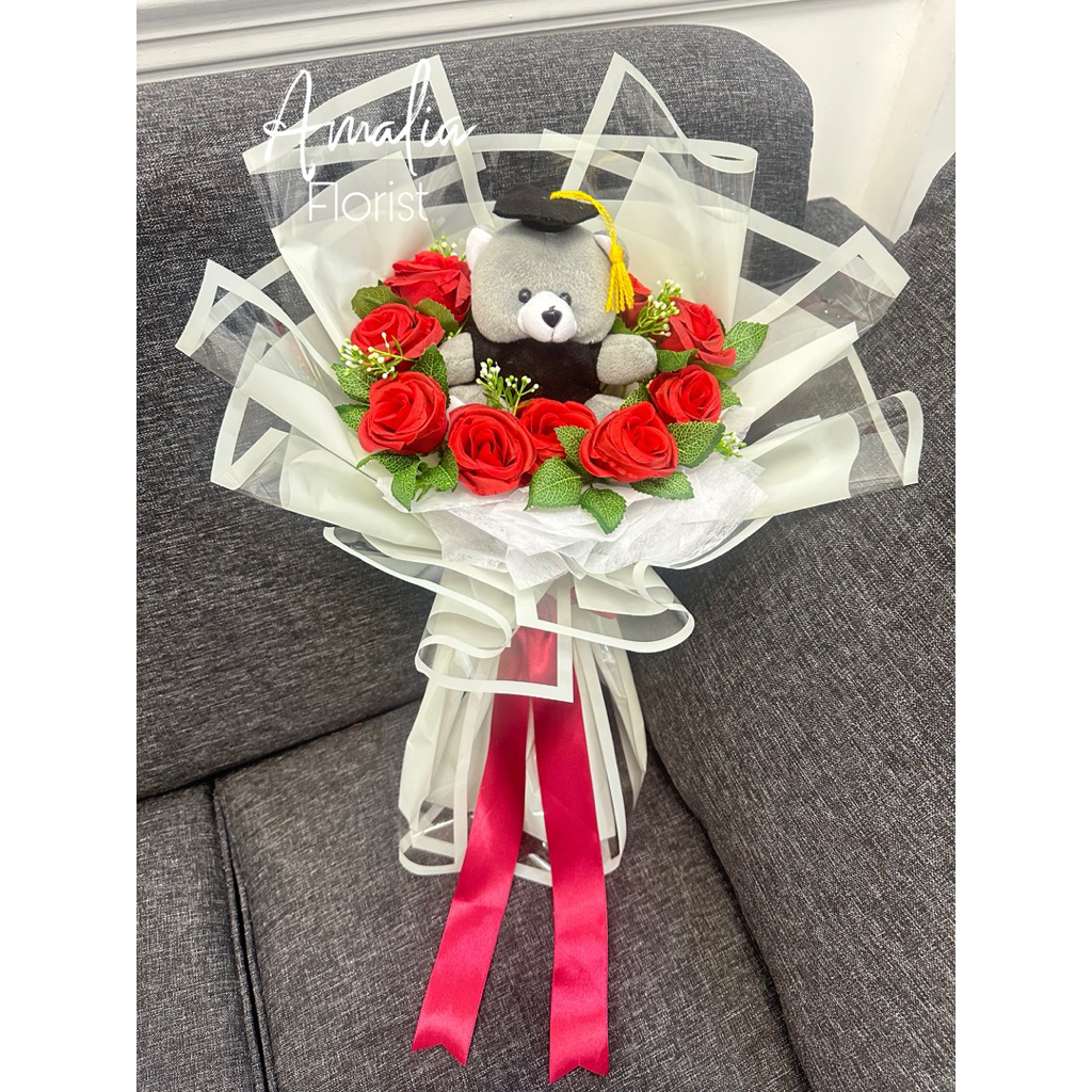 [ SIAP KIRIM / INSTAN DELIVERY ] Buket boneka murah / kado ulang tahun cewek / buket bunga / hadiah 