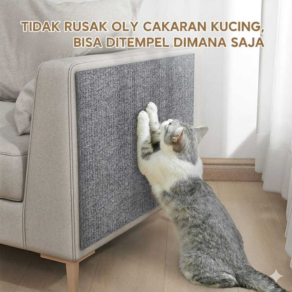 Cat Scratcher Karpet Garukan Cakaran Kucing Tempel Dinding Tembok Pelindung Sofa Anti Gores