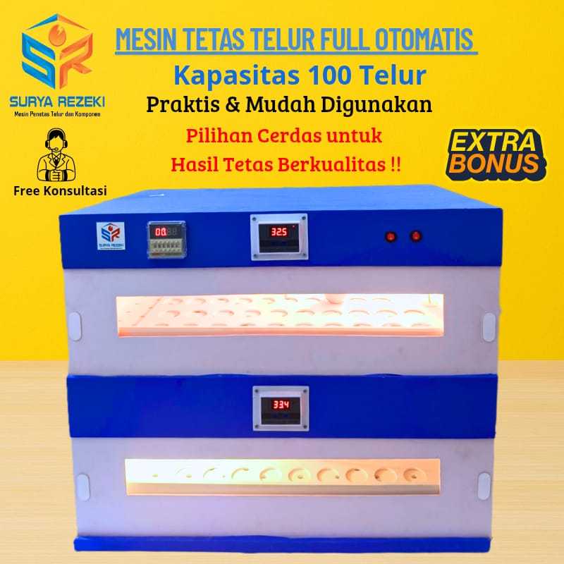 mesin tetas telur full otomatis kapasitas 100 telur penetas telur otomatis