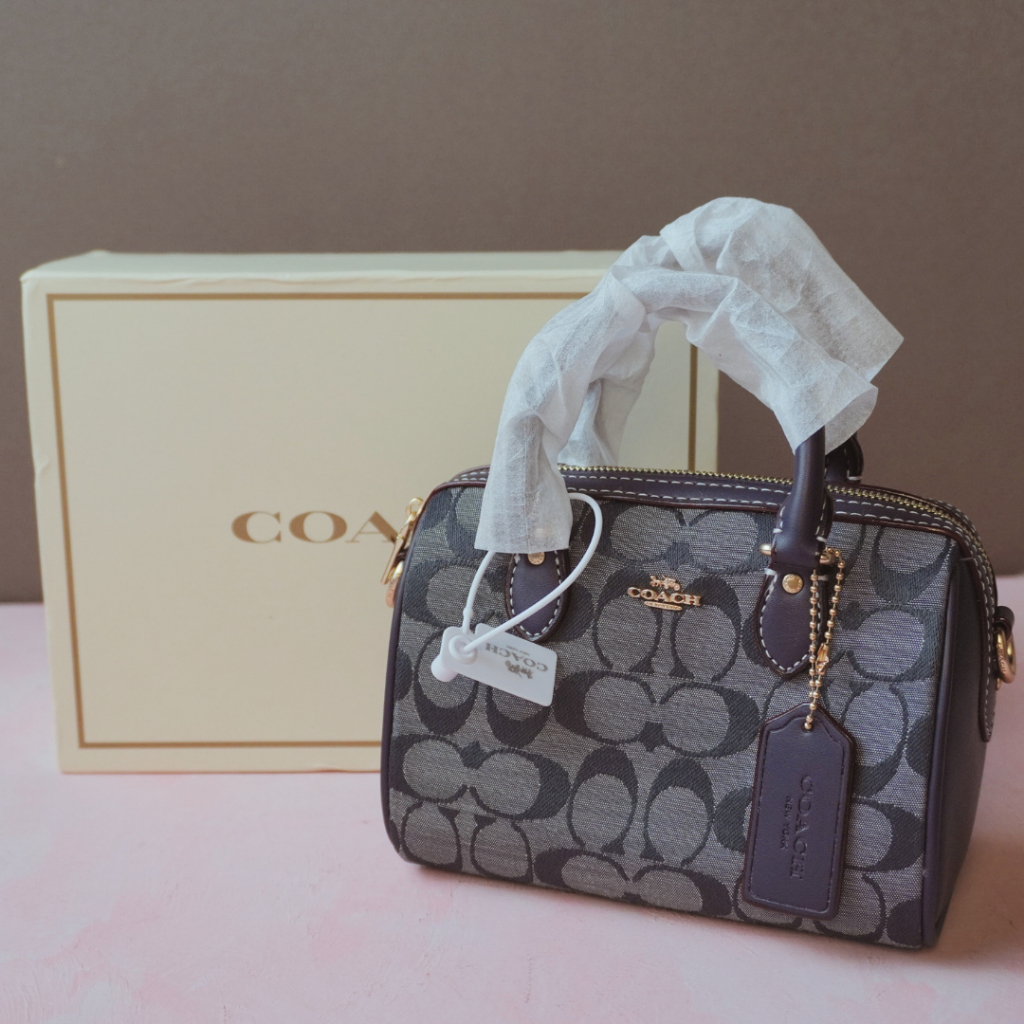 [Bag] Princesshuang28 - Denim Blue Signature Chambray and Leather Mini Rowan Crossbody Bag [Ready St
