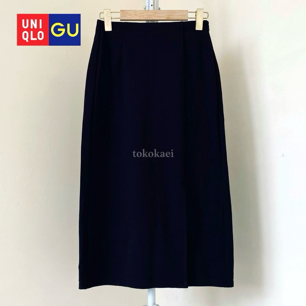 Black Skirt Span GU Uniqlo