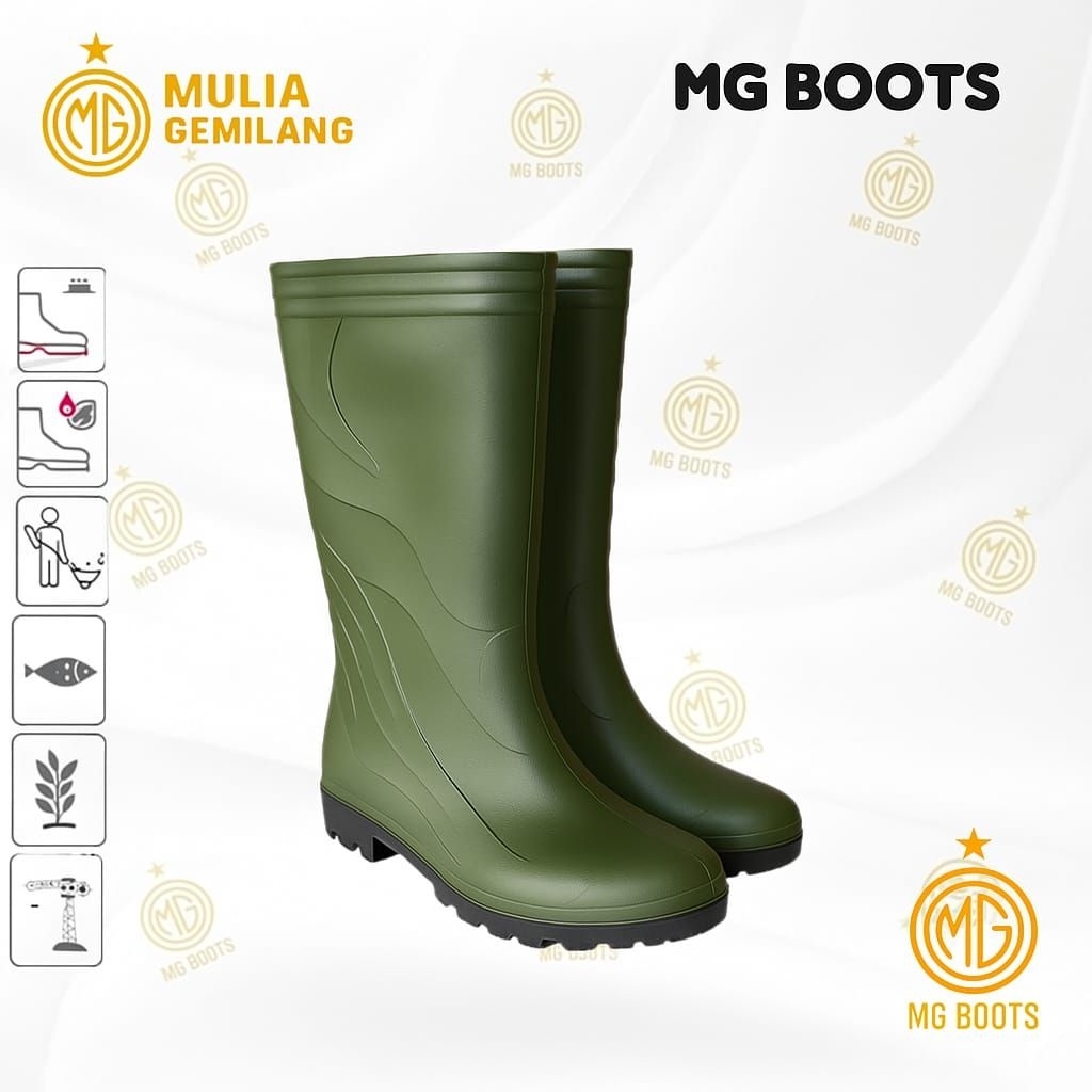 Sepatu Boots Proyek MG Boots Hijau