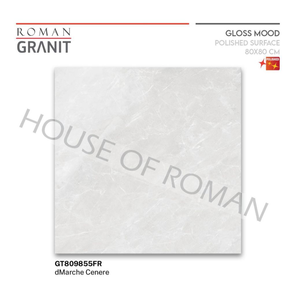Roman Granit GT809855FR dMarche Cenere 80x80 Kw1