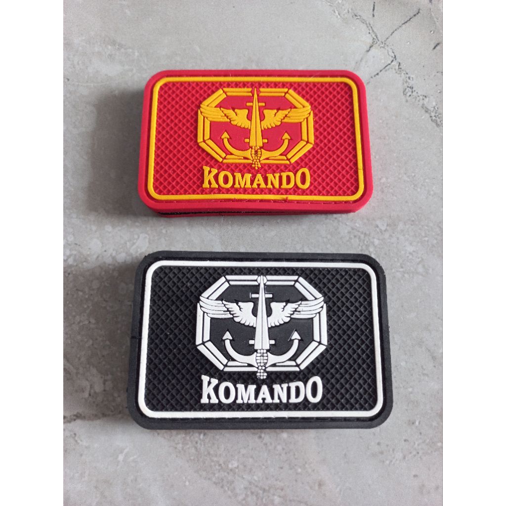 PATCH RUBBER LOGO KOPASSUS KOMANDO- TEMPELAN EMBLEM KARET LOGO KOPASSUS KOMANDO