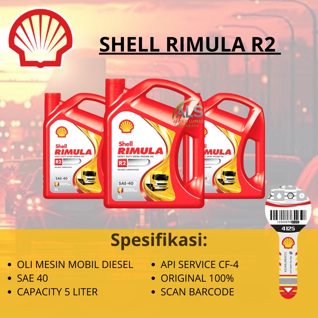 Shell Rimula R2 Sae 40 Oli Mesin Diesel Rimula R2 sae 40 Original Oli Mesin Diesel tugas berat