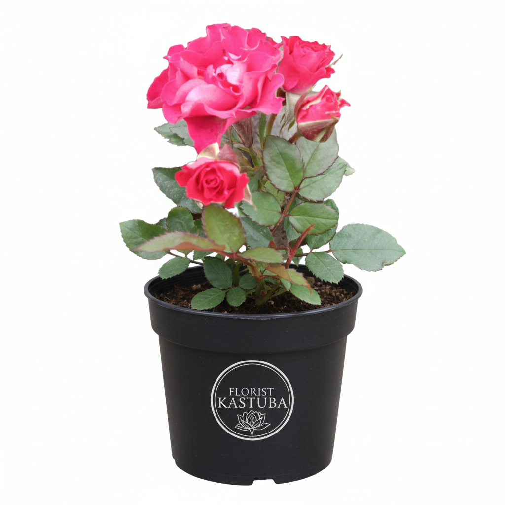 tanaman hias bunga mawar baby rose merah