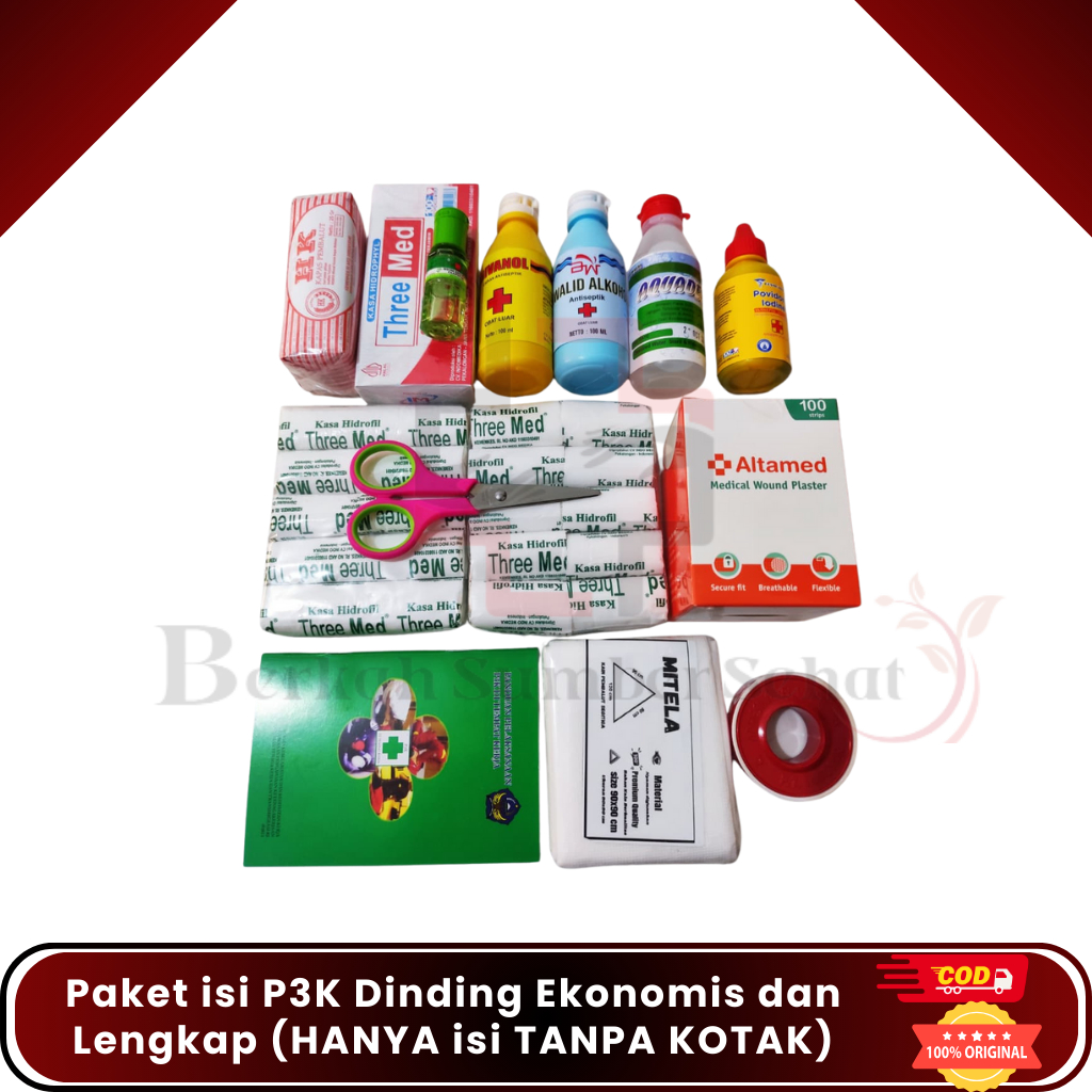 Paket isi P3K Dinding Ekonomis dan Lengkap (HANYA isi TANPA KOTAK)
