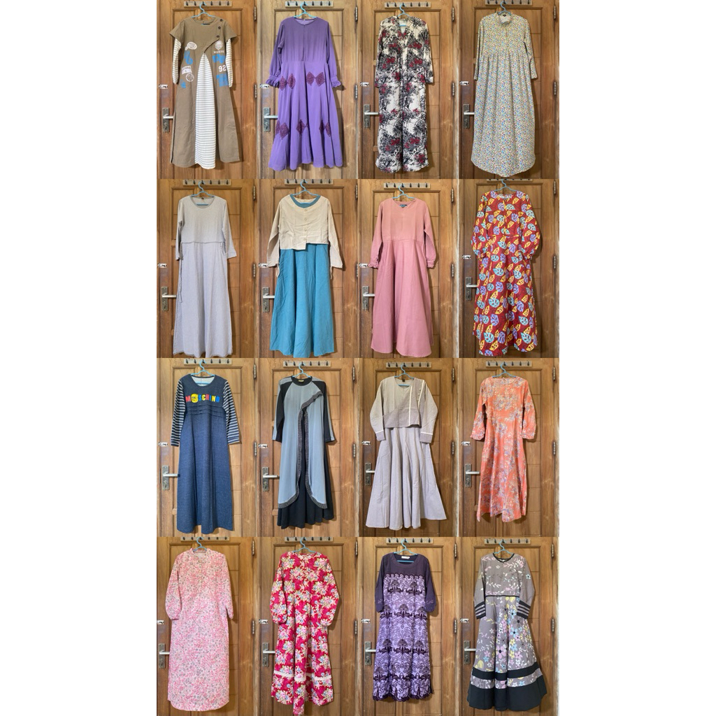 PRELOVED gamis, jubah, dan dress