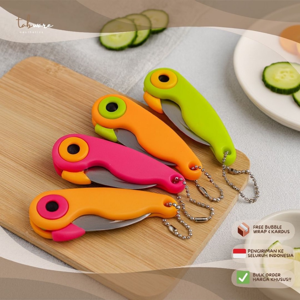 (1pc) Pisau Lipat Motif Kakatua/Pisau Saku/Pisau Kecil/Pisau Unik/Pisau Gantung