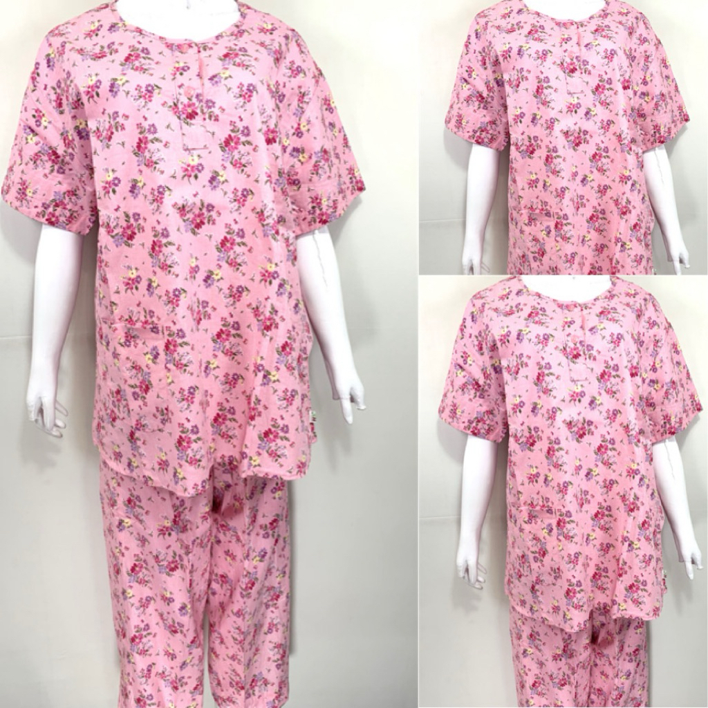 HOKI SHEILA - Jumbo Katun Orange Hoki Sheila Katun Piama | Baju Tidur Hoki Sheila