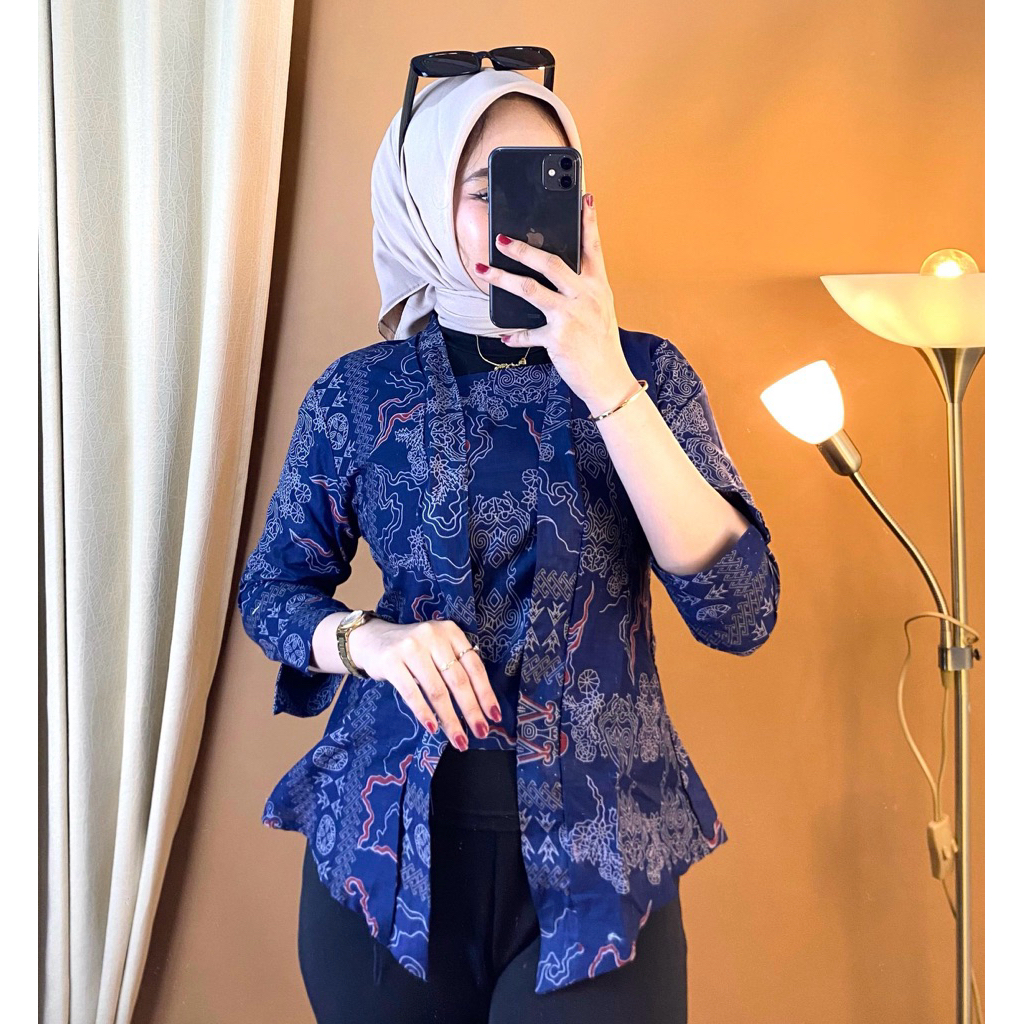 (COD) BLOUSE BATIK KERJA//BLOUSE KONDANGAN//BLOUSE KANCING DEPAN//BATIK WANITA