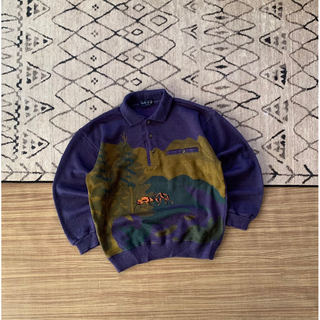 Vintage landscape Knitwear Purple