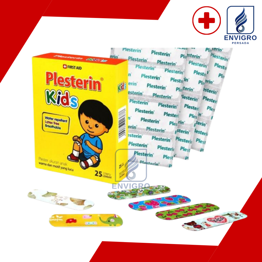 ONEMED - Plesterin Kids Box Isi 25 Pcs | P3K - PLESTER Warna-Warni Karakter - Envigro Persada