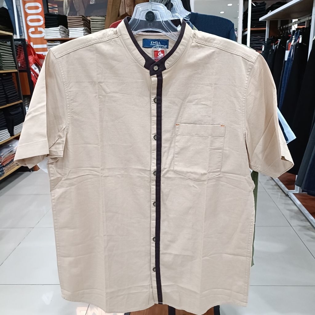 EMBA KEMEJA KOKO LENGAN PENDEK BAHAN KATUN
