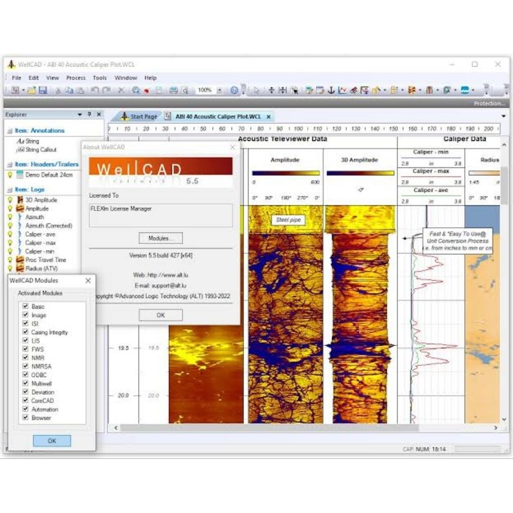 WellCAD Versi 5.5 -Borehole Logging Geophysical Software