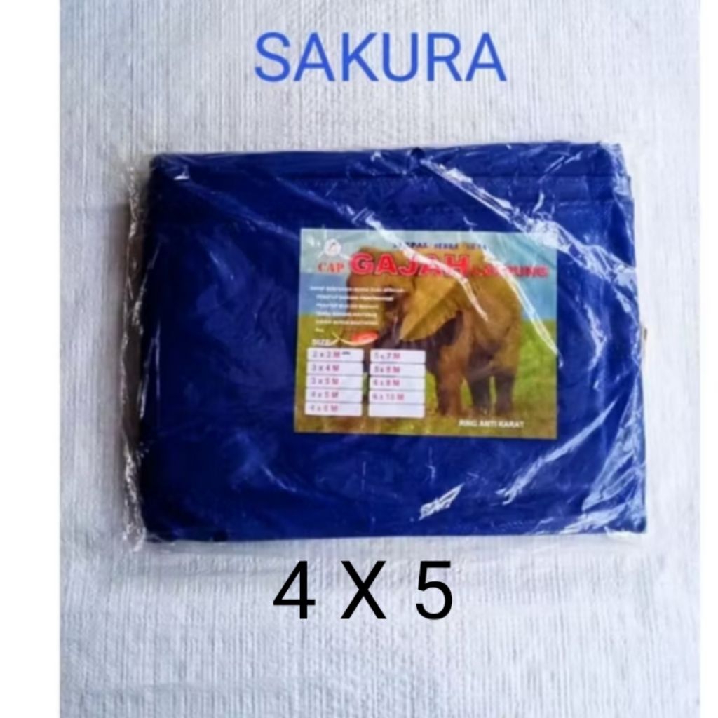 Terpal Sakura lembaran serbaguna ukuran 4 X 5 meter