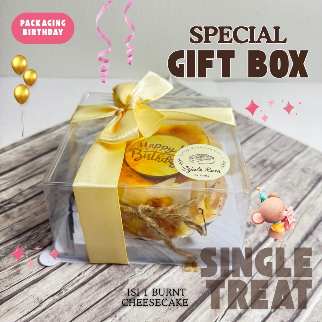 Hampers Mini Burnt Cheesecake 10cm – Cake Gift Box Premium Surabaya