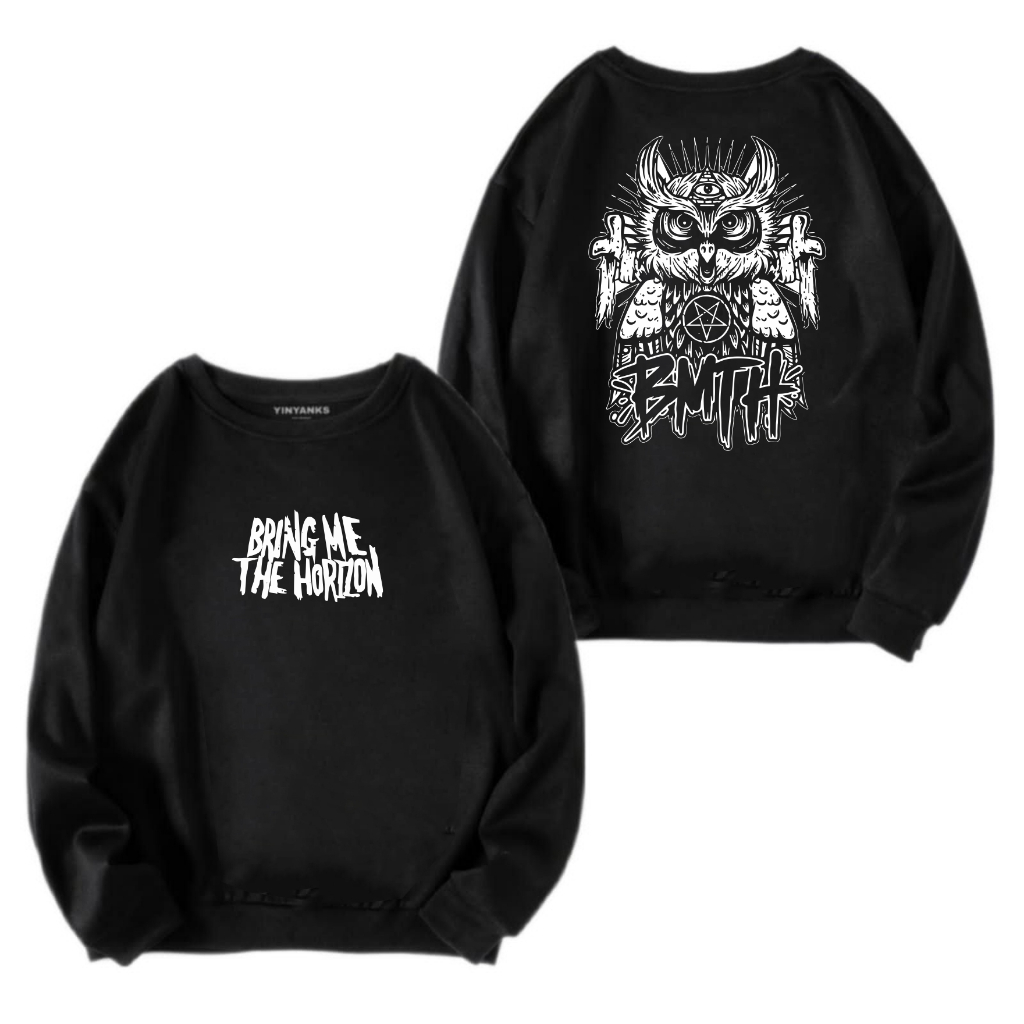 The Getooxs - Crewneck Bmth Owl Unisex Hitam