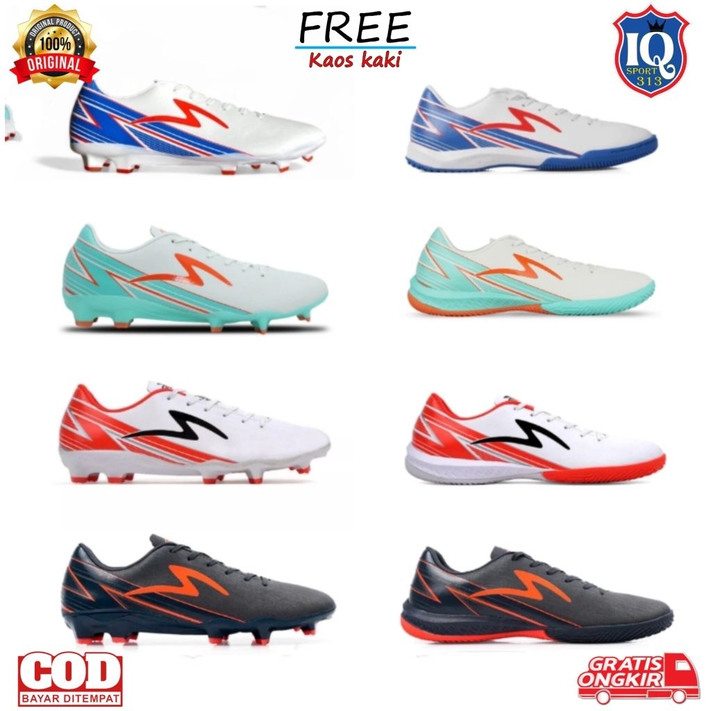 Sepatu Bola & Futsal Specs Accelerator Lightspeed 20 FG LS 20 FG IN White Palace White Oxy Fire Orig