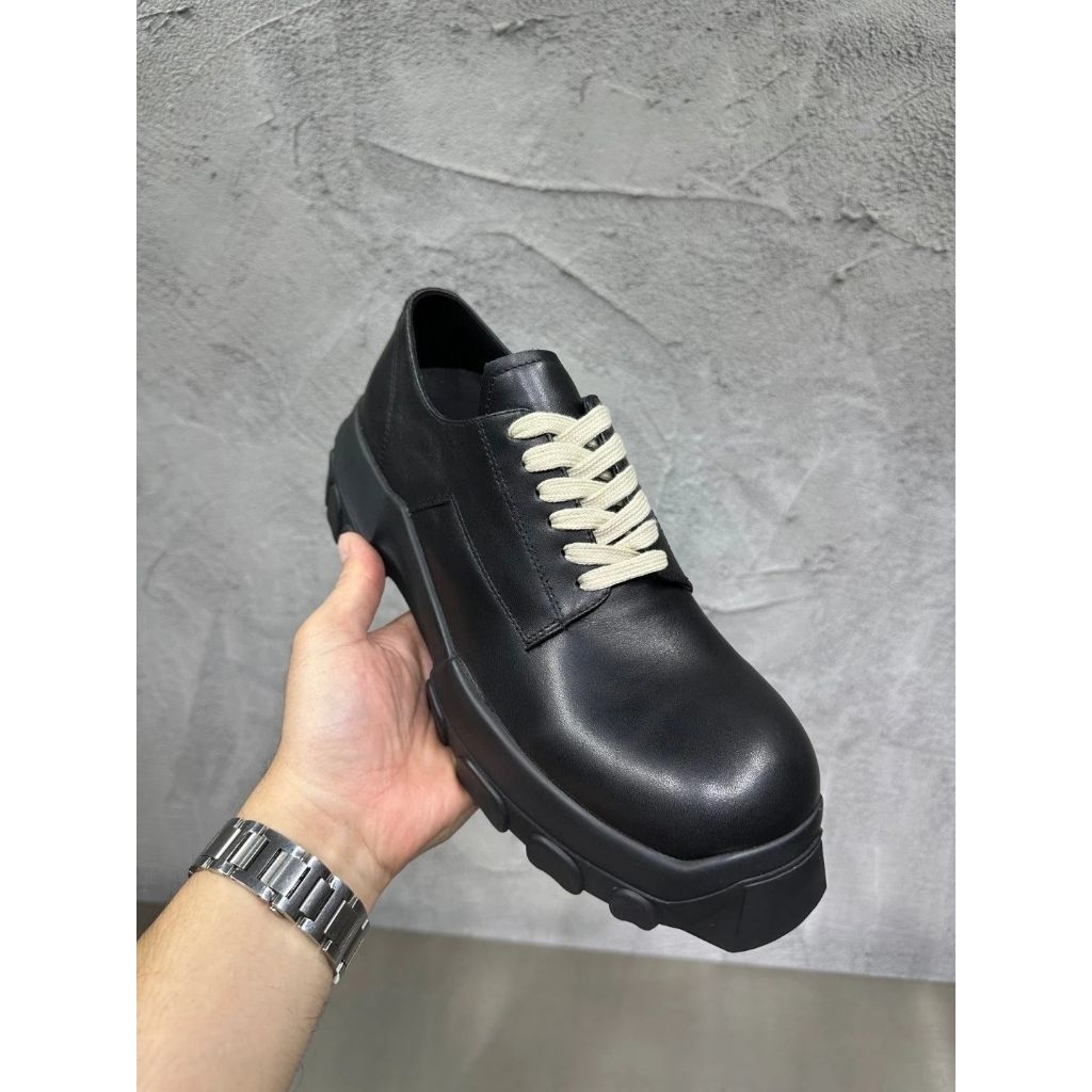 Bozo Tractor Boots Black Calfskin Authentic GK