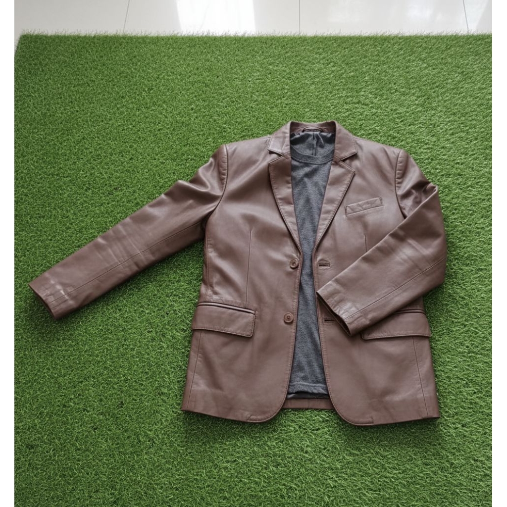 blazer kulit domba asli jas kulit asli