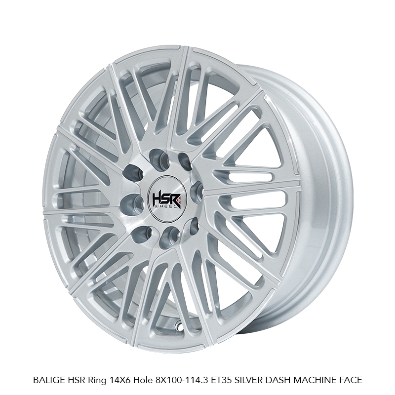 velg standar jazz ring 14 hsr balige, pelak racing warna silver r14 bukan velg seken