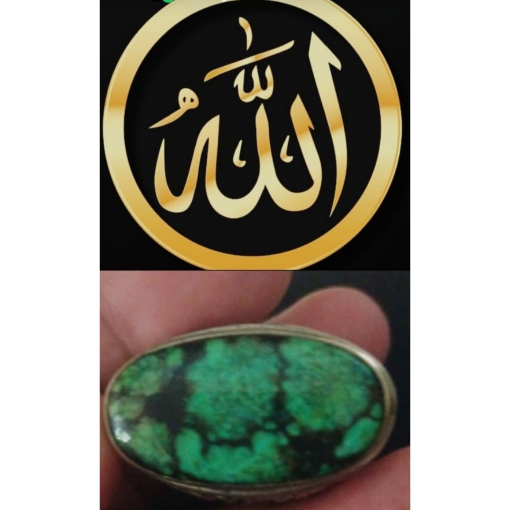 batu pirus hubay lapad Allah antiq unik langka