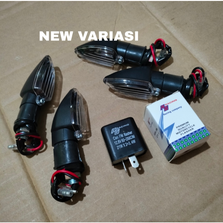 PROMO paket flasher sen + 4 pcs lampu sen mini vixion new lampu sein mini vixion new cb150r vixion o