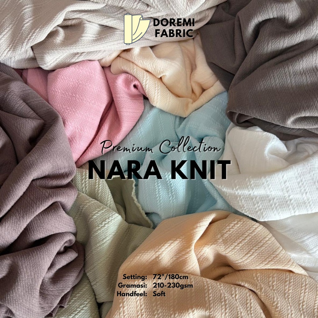 (METERAN) Kain DOREMI NARA KNIT 210-230 GSM