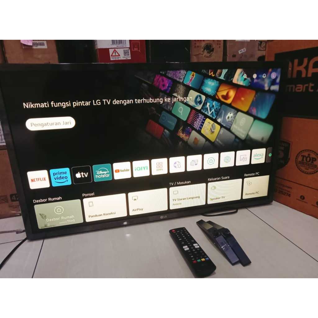 SMART TV LG 32In HD Sudah Youtube Digital TV Kondisi bekas pemakaian masih sege 6049F