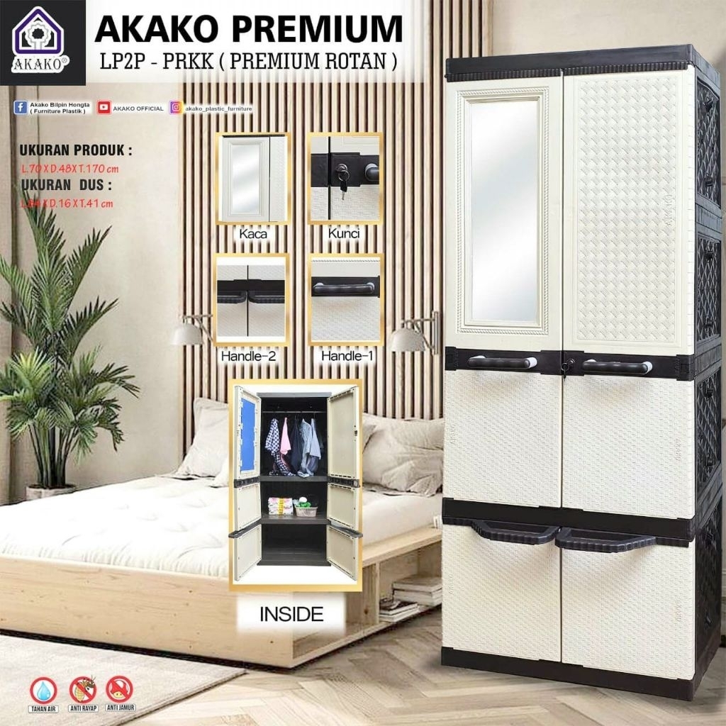 LEMARI 2 PINTU AKAKO