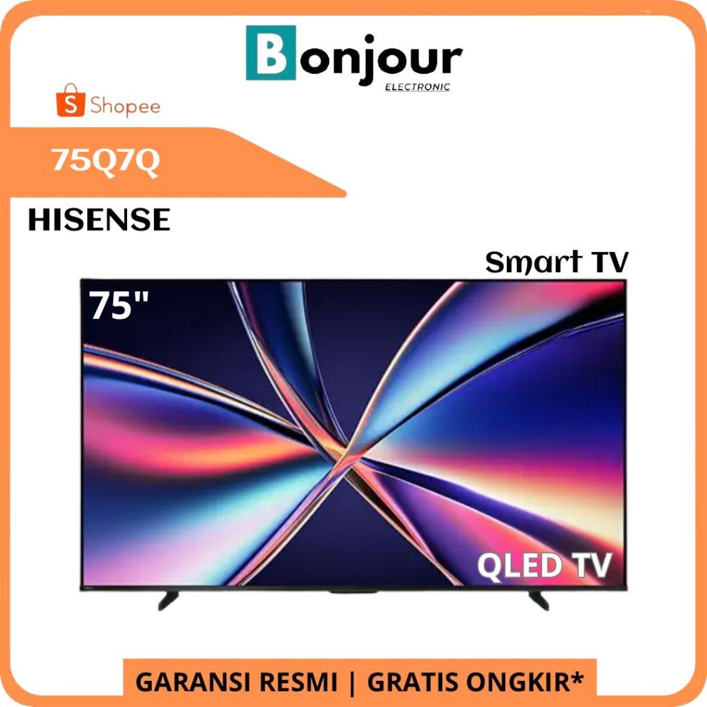 QLED TV Hisense 75Q7Q VIDAAA U8 TV 4K Smart TV 75 Inch Q7Q Hisense 75 Q7Q 75 Inci