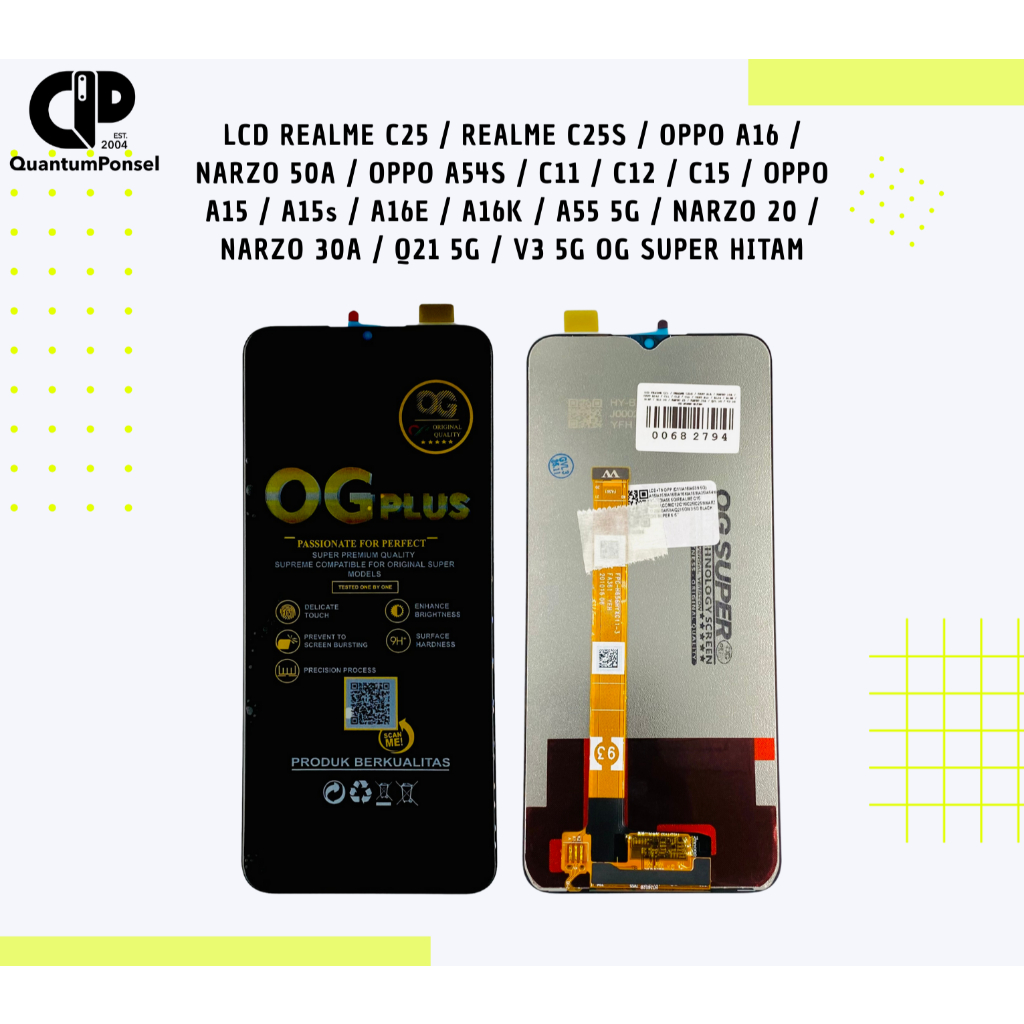 LCD REALME C25 / REALME C25S / OPPO A16 / NARZO 50A / OPPO A54S / C11 / C12 / C15 / OPPO A15 / A15s 