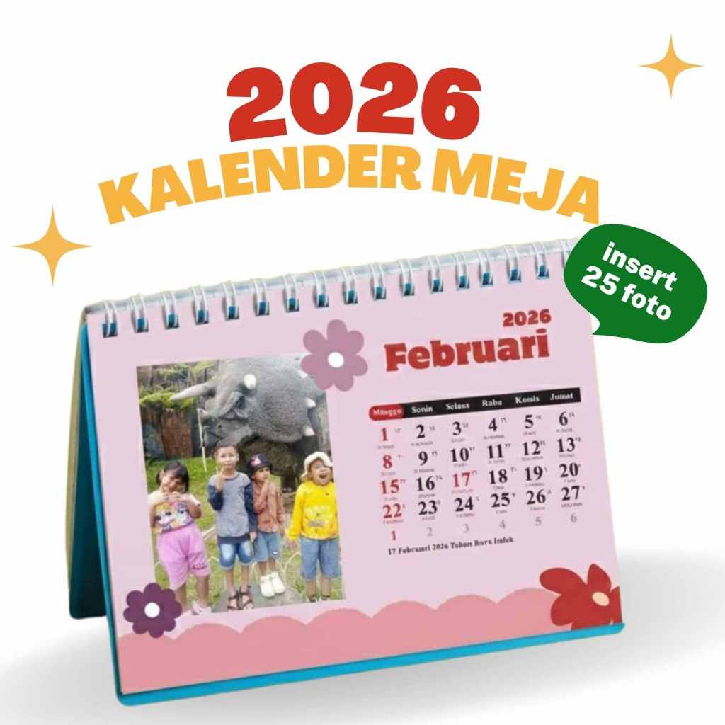 Kalender 2026 - Kalender Meja 2026- Kalender Custom Foto