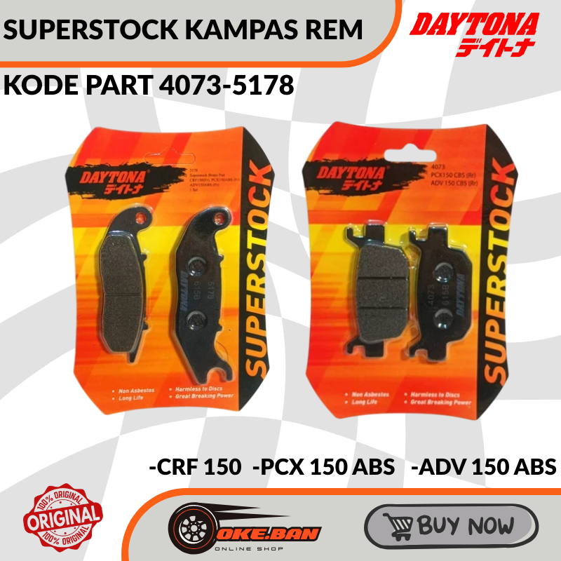 KAMPAS REM DEPAN BELAKANG DAYTONA PCX 150 ABS ADV 160 ABS