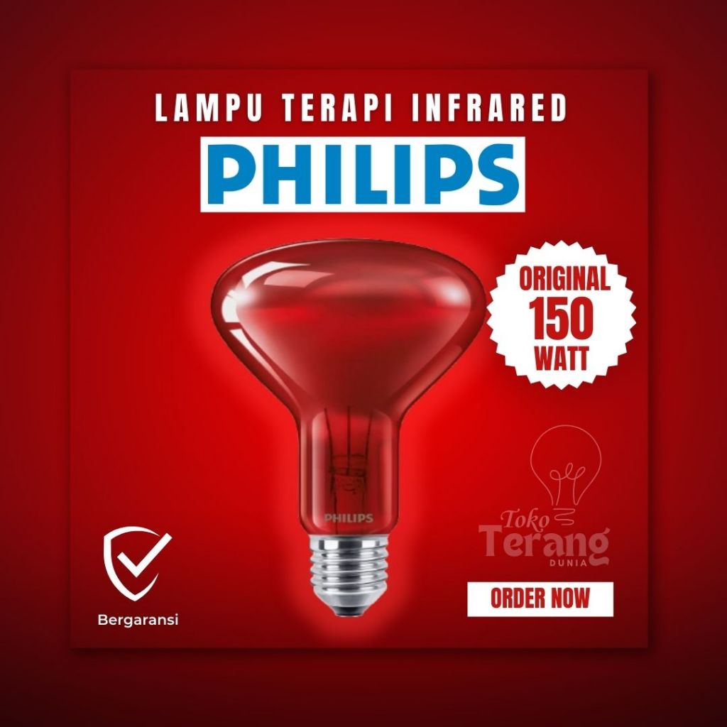 Lampu Infrared Terapi Philips 150wat / Lampu Infrared Terapi Philips 150 Watt