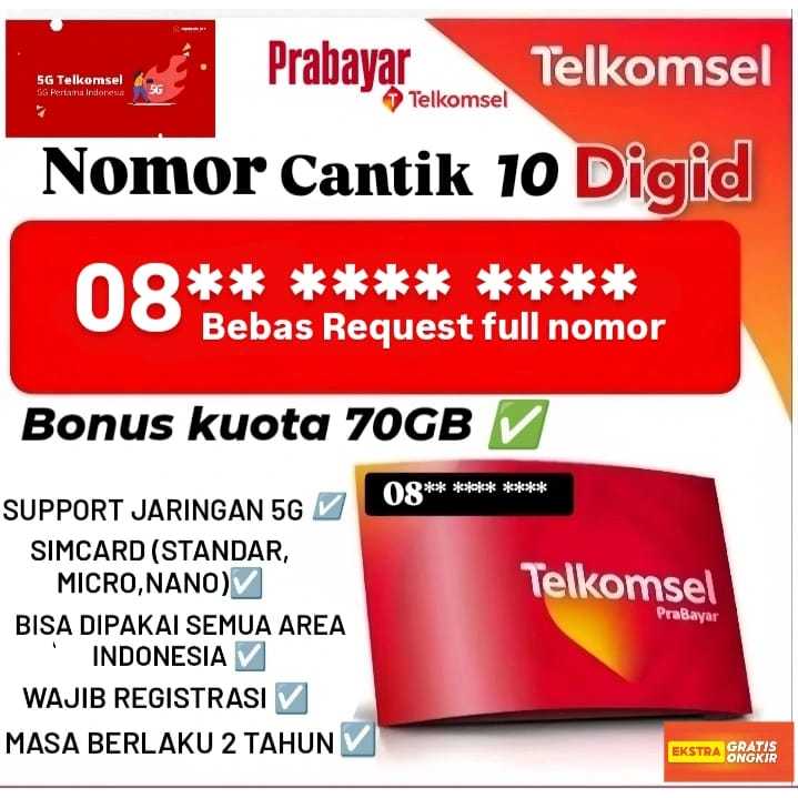 PROMO NOMOR CANTIK TELKOMSEL BEBAS REQUEST NOMOR BISA DIGUNAKAN