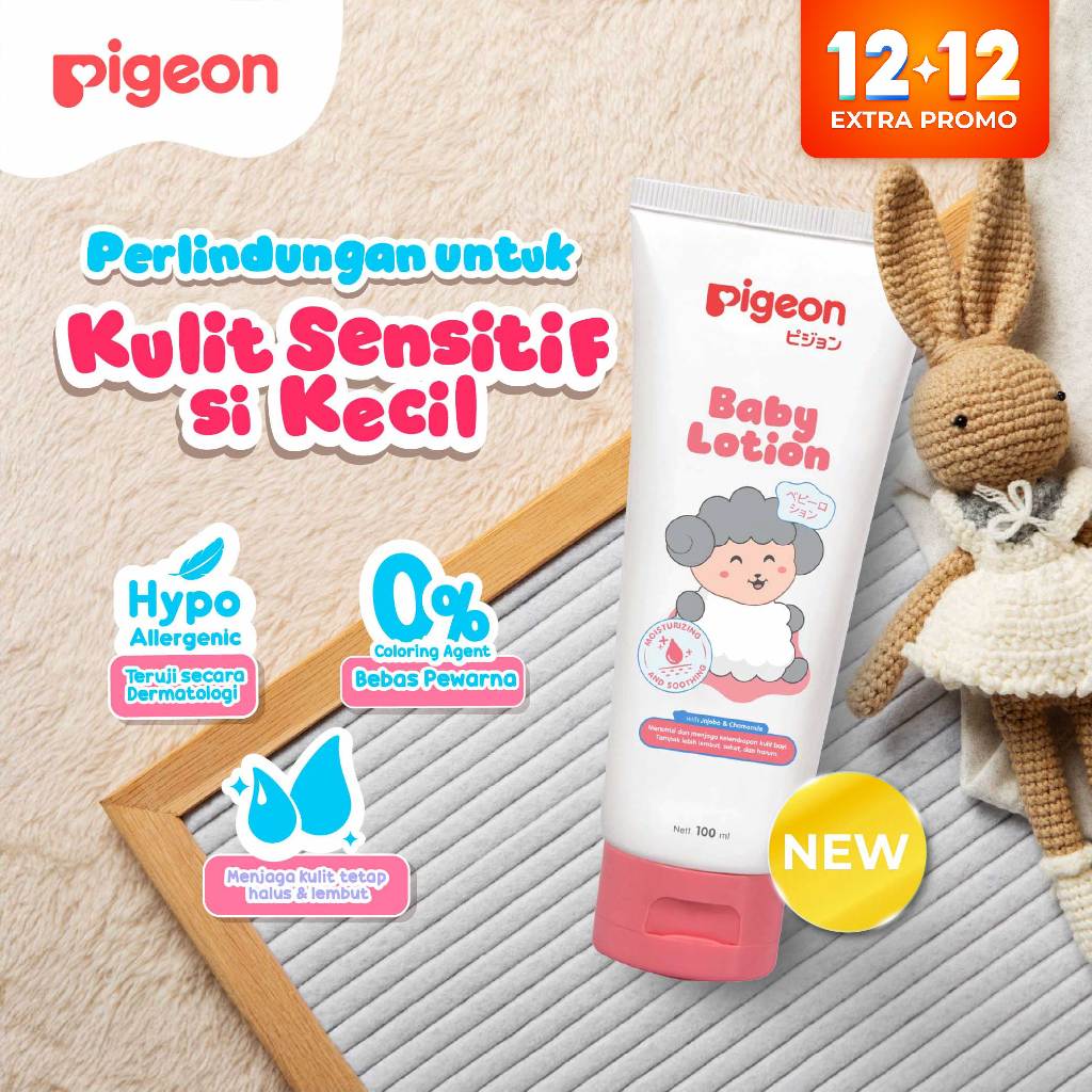 [PROMO 12.12] PIGEON Baby Lotion 100Ml - PF | Lotion Bayi | Losion Pelembut Kulit Bayi | Lotion Krim