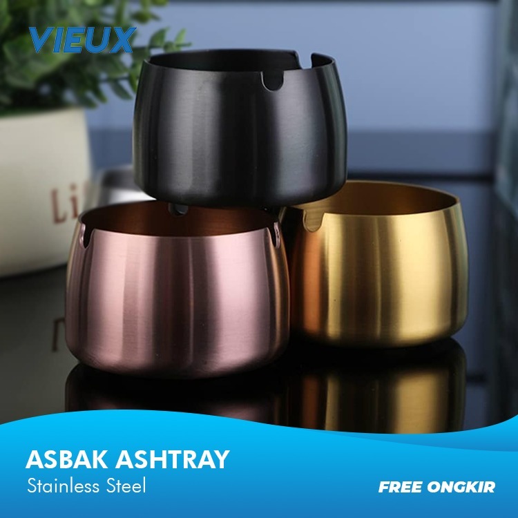 Asbak stainless / asbak warna bahan stainless / asbak ashtray
