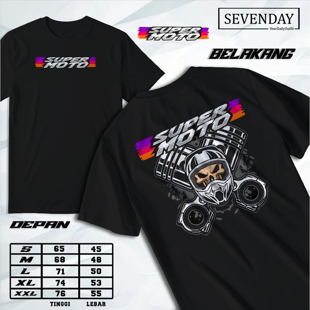T-shirt kaos Racing Supermoto Terbaru - Baju Herex Tangki Mesin motor  - Kaos atasan sablon dewasa