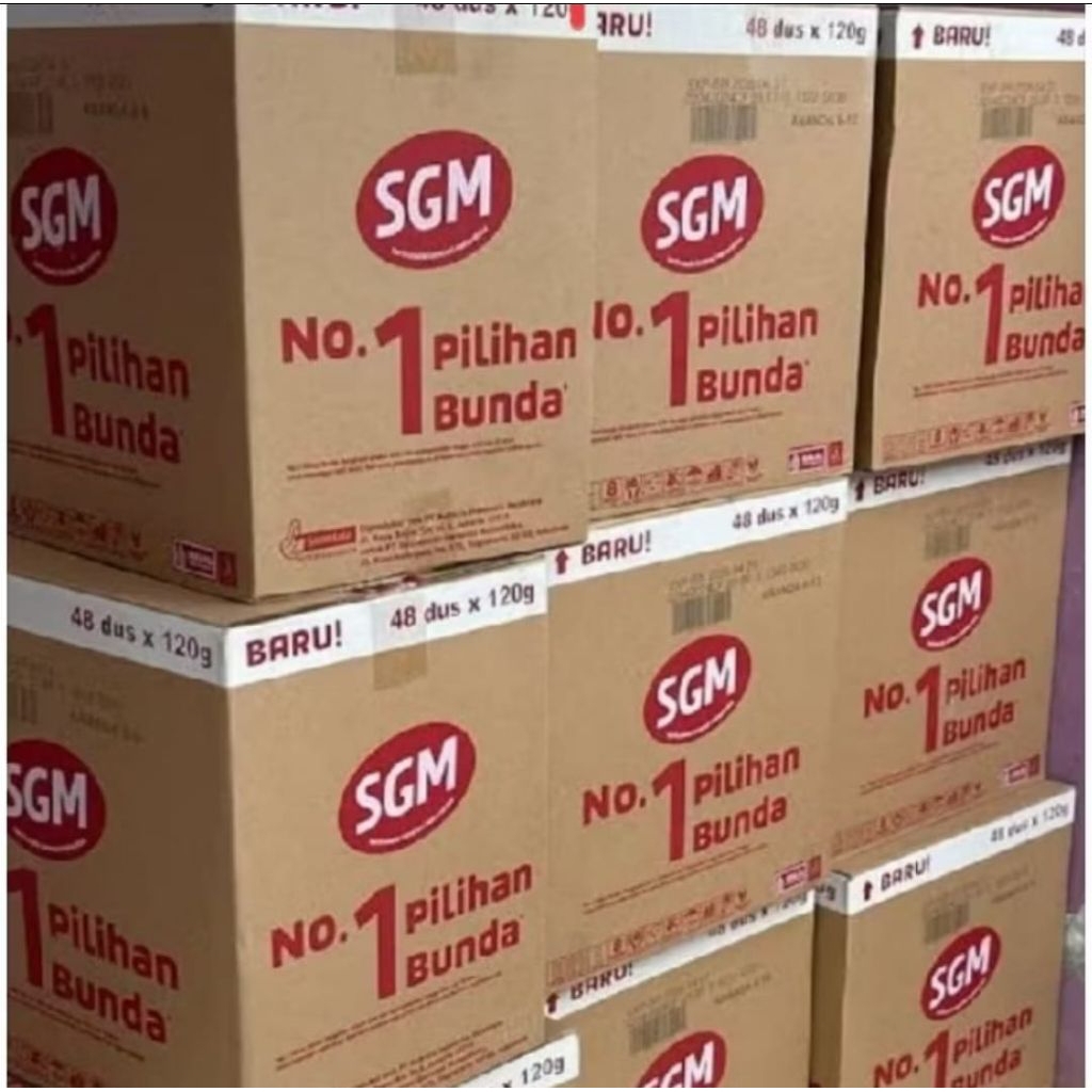 KARTON susu bayi sgm usia 6-12 bulan 120 gr isi 48 pcs
