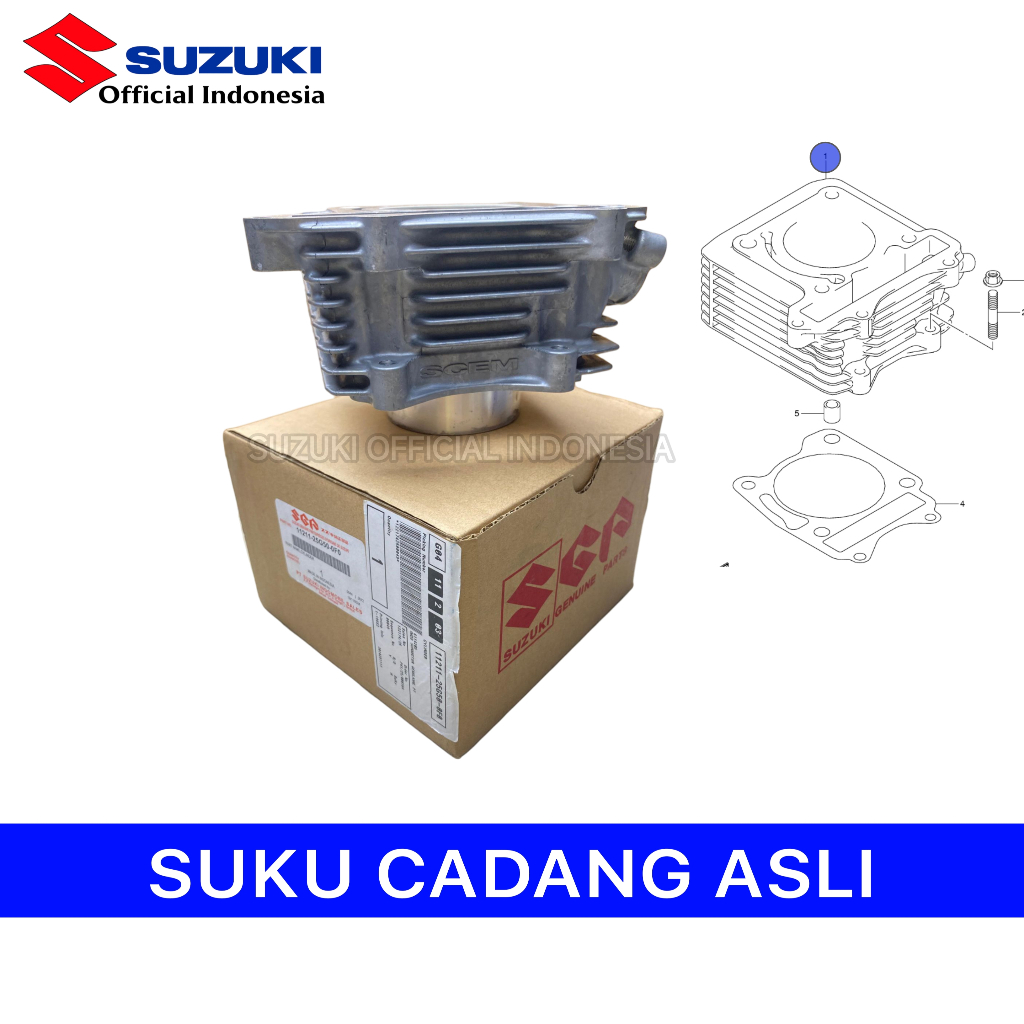 Cylinder Block / Blok Seher Satria FU 150 CBU CKD Barong Facelift – Original SGP 11211-25G50-0F0