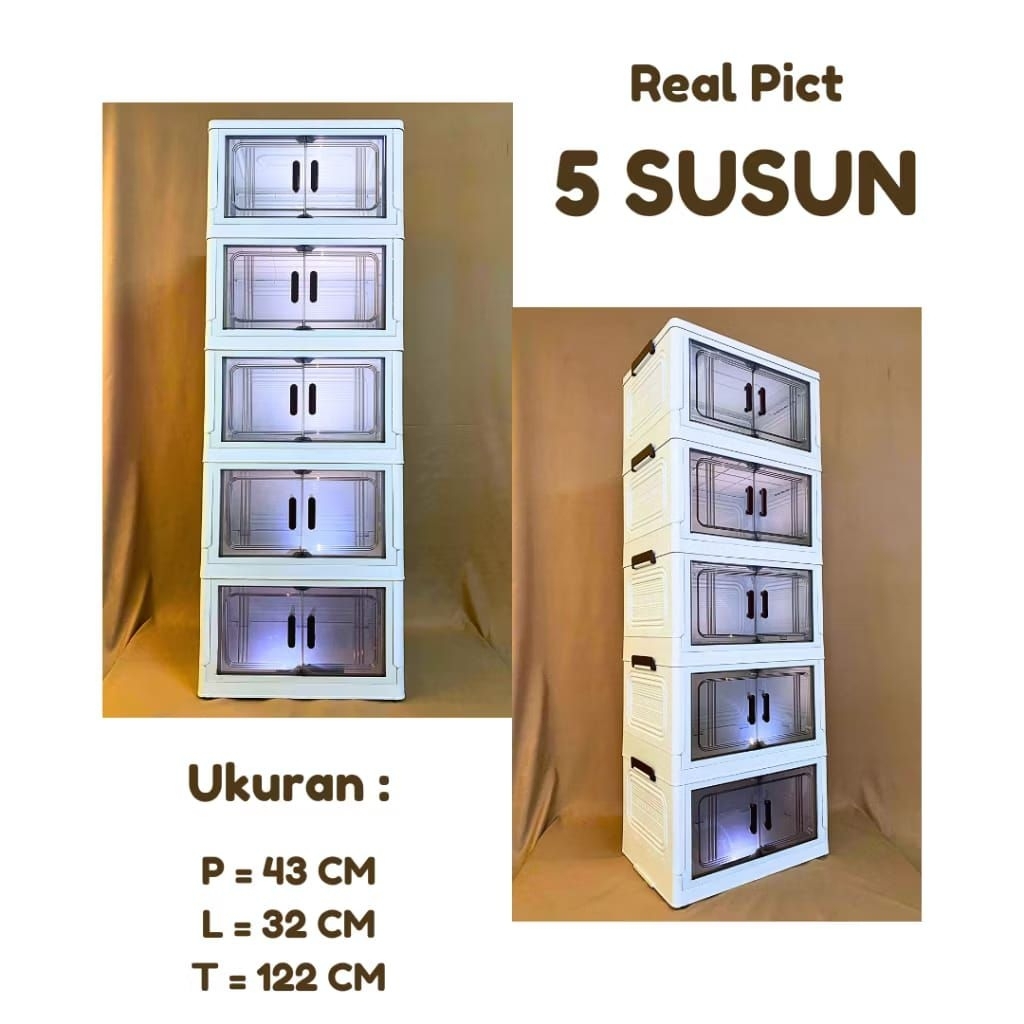 Lemari Plastik Lipat Premium Lemari Plastik Lemari Lipat Baby Care Lemari Pakaian MinimalisLemari li