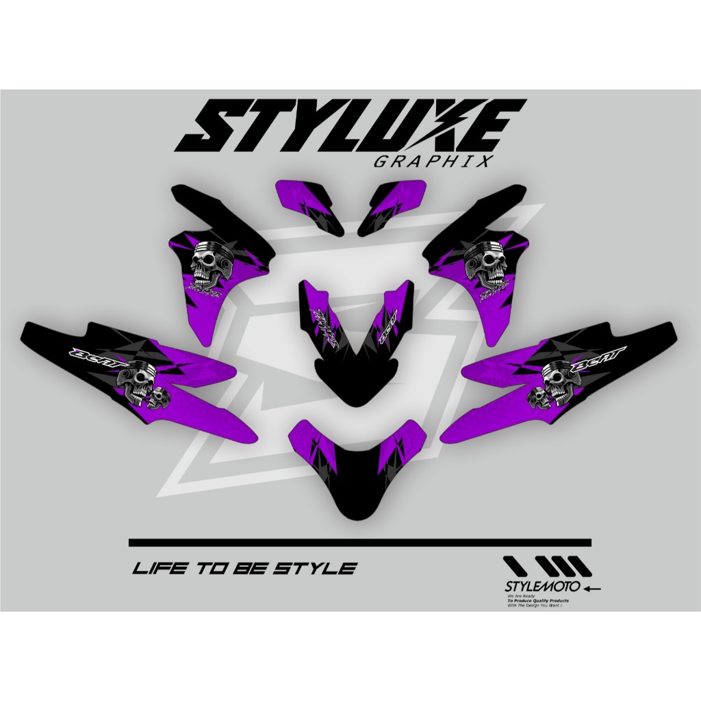 Decal Motor Beat Deluxe 2025 – Model Baru Full Body, Material Kuat & Cutting Rapi