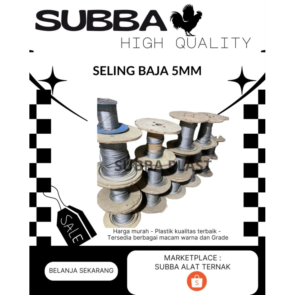 Selling Seling Sling Kawat Baja 5mm - Kawat Sling Baja Galvanise wire rope Untuk Katrol Handwinch