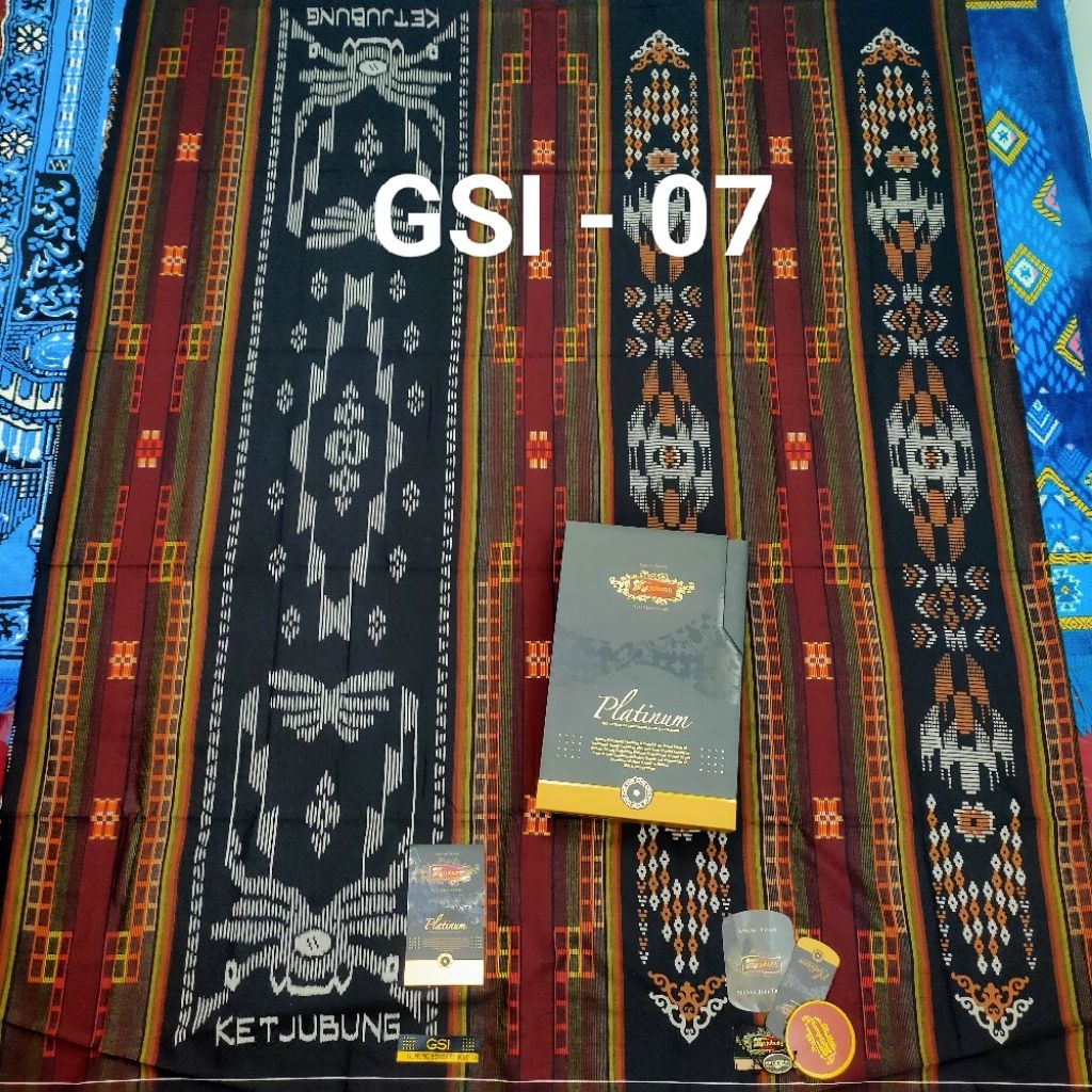 Sarung Ketjubung Songket GSI Platinum 100% Original / Kecubung / Ardan
